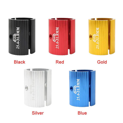 Pair Of Aluminum Alloy Bike Handlebar Shims To Convert 25.4 To 31.8mm Or 31.8 To 35mm Universal Spacer Clamp in 5 colors
