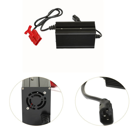 Heavy Duty Floor Scrubber Charger With Pallet Jack 24V 10A SB120 Red Connector Built In Short Circuit Protection For Safer Battery Charging And Fast Reliable Turnarounds In Industrial Cleaning