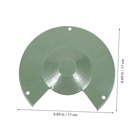 Angle Grinder Shield Guards 1 Pair Easy Install Protective Safety Covers For Grinding Machines Durable Iron Guard For Workshop Use Boss Level Safety Accessories For Safer DIY Projects shown in green with dimensions 6.69 in / 17 cm.