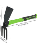 Beefy Double Sided Garden Hoe Mattock For Digging 16.9 Inch With Non Slip Handle Heavy Duty Pick Axe for gardening and landscaping