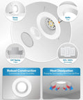 Installation details of 6 Inch Retrofit LED Recessed Downlights With Baffle Trim For Lowkey Easy Install, 965 Lumens, 13W, 4 Pack