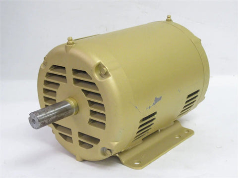 1.5 HP 1725 RPM 145T ODP Dual Voltage Electric Motor 230/460V EM3154T with open drip-proof design, side angle view
