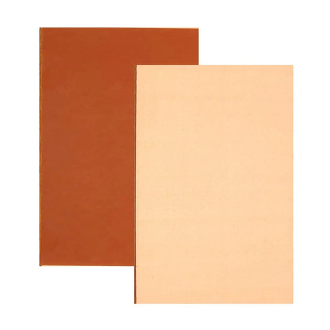 Copper PCB Board Pair 20x30cm Single Sided Copper Clad Circuit Board Laminate Blank PCB Copper Pads for DIY Soldering Projects 1.6mm Thick Durable Prototyping Boards for Rail Bench Mill, showing both sides of copper clad boards side by side.