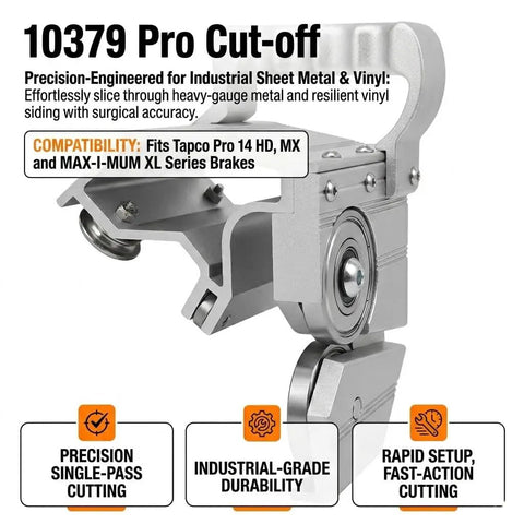 Pro Cut Off Tool With Case 10379 Precision Cutter For Industrial Metalworking Heavy Duty Performance Compatible With Pro 14 HD MX Series And Max I Mum XL Bending Brakes Durable Case And High Precision Blade, silver cut-off tool