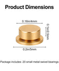 360 Degree Mini Metal Swivel Bearings Set 30 Pcs Rotating Bearings For DIY Crafts Scrapbooking Jewelry Making Nail Art Paper Cards And Craft Projects Pro Grade Gold Finish, 5x4x2.5mm