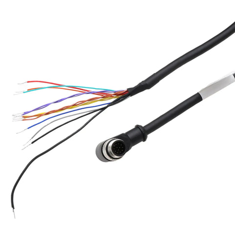 M12 A-Coded 12 Pin Male 90 Degree to Flying Leads GPIO Power Cable, 3m, for Zebra FXR90 RFID Reader and KATHREIN RRU ARU Code Reader