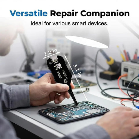 Pro Grade Inductance Tester For PCBs And Coils Grab And Go Portable High Sensitivity Fault Detector held above motherboard