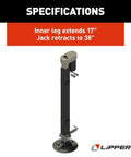 Ground Control 3.0 Automatic 5th Wheel RV Leveling System Front Hall Effect Jack Replacement For Right Or Left Leg