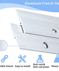 Top Shelf Aluminum French Cleat Hanger Heavy Duty Wall Mount Kit For Mirrors Cabinets Shelves And Large Wall Art overlap detail of aluminum cleats