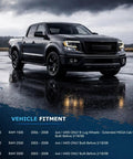 Dodge Ram 4x4 Front 10-Piece Suspension Kit for 03-08 2500 3500 Megacab, Heavy Duty Front End Overhaul With Steering Damper, Tie Rods, Ball Joints, Control Arms, And More For A Rugged Ride. Fitment chart for black Dodge Ram truck on wet pavement