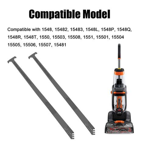 Two gray nozzle clean-out tools compatible with Bissell ProHeat Revolution models 1548-1551, 2-pack