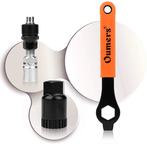 Bike Crank Extractor And Bottom Bracket Remover Kit With 16mm Spanner Wrench for Square Taper Cranks and Crank Arm Puller