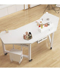 Top Tier Gaming Workspace And Home Office Computer Desk With A Spacious White Desktop Pc Table Clean Minimalist Look And Sturdy Construction That Simply Hits Different For Every Casual Hustle Or Pro Setup Session, viewed from above with decorative items.