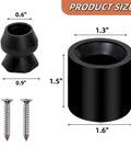 4 Pack Trailer Door Holder Kit Rubber Low Profile Bumper Door Stop components with sizes for RVs Trailers Campers Horse Trailers Black