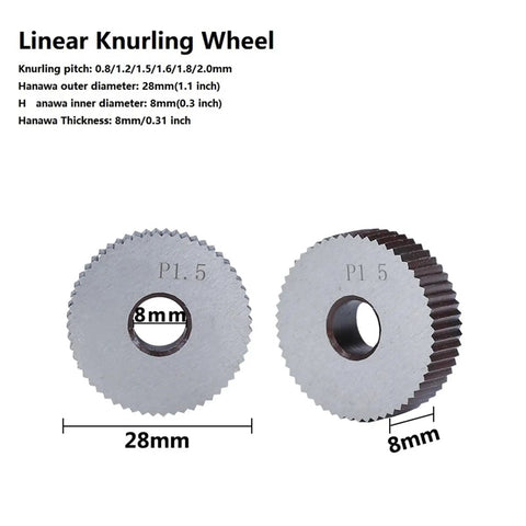 Lathe Knurling Tool Set With Double And Single Wheel Heads 0.6mm To 2.0mm Linear Pitch Knurling Kit for Lathe Machines