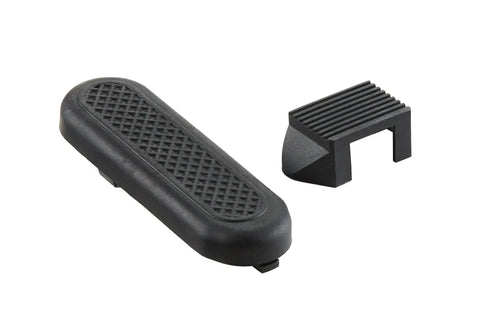 Airsoft M4 Crane Stock Butt Plate Set Black With Shockproof Cushion For Comfort And Recoil Reduction Up To Sixty Five Percent