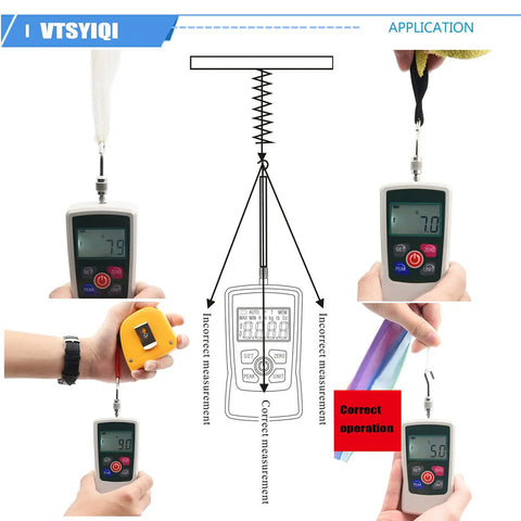500N Digital Push Pull Force Gauge Tester For Lab Destructive Testing, 50Kg, 110Lbf, 1800Oz Capacity, Ultra Precise 0.1N, 0.01Kg, 0.01Lb Readouts, Inner Sensor Dynamometer, Built Tough For Real World Use, digital force gauge use examples