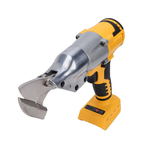 Cordless Electric Metal Shears With Adjustable Speed For DIY Projects And Marine Applications, featuring a metallic blade and ergonomic grip.