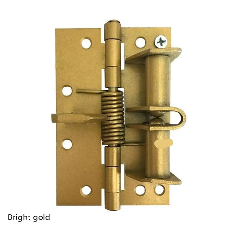 Heavy Duty Spring Loaded Cabinet Hinges With Fully Automatic Self Closing For Flawless 90 Degree Alignment and Silky Smooth Swing in bright gold finish.