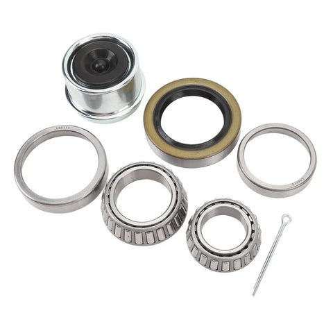 Trailer Wheel Hub Bearing Kit 7-Piece With L68149 L44649 Bearings, 171255TB Seal, Dust Cap, Cotter Pin For 3500 Pound Axles