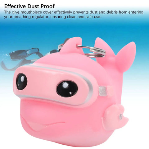 Glow In The Dark Diving Mouthpiece Cover For Night Dives Dust Proof Second Stage Regulator Holder Pink Durable Plastic