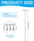 Solid 304 Stainless Steel Mechanical Extension Compression Spring Kit Perfect For Small Scale Diy Repairs And Tough Projects With Smooth Surface And High Elasticity You Get Long Lasting Durable Performance Every Time, 1 pc, 1mm wire, 305mm length