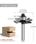 Get 1PC 4-Flute T-Slot Router Bit With Precision Wood Slotting And Jointing Cutter For Cabinetry Projects That Get The Job Done Right, 6mm shank, wood slotting, dimensions shown.