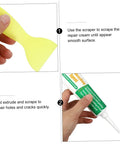 Two Pack Wall Repair Cream And Self Adhesive Paste For Cracks And Holes Pro Strength Wall Mending Agent with yellow scraper and tube