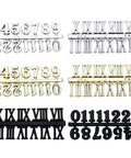 Quartz Clock Numerals Replacement Set not self adhesive for clock repair and DIY wall clocks Arabic numbers in silver gold black