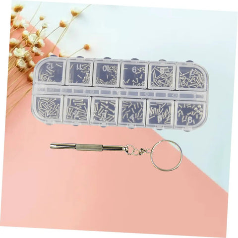 Eyeglass Repair Kit With 720 Pieces Screwdriver Set For Glasses Frames And Sunglasses, Tiny Screws And Nose Pads Included, Storage Case