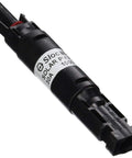 Heavy Duty 30 Amp Waterproof In Line Fuse Protector With Secure Auto Lock Solar Panel Cable Connector For Pv Wires And Dc Applications Ip67 Sealed Vibe No Leaks Allowed, side view of black plastic inline fuse.
