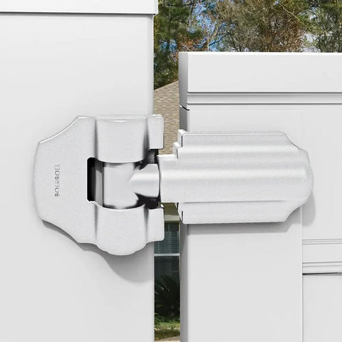 Rock Solid Hella Sturdy Gate Hinges For Wood Or Vinyl 180 Degree Flexible Wrap Design With Snazzy Covers handles for fencing installation.