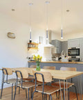 3 Pack Modern Mini Island Pendant Lights With Acrylic Shade LED Adjustable Cone Pendant Lighting For Kitchen Island Dining Room