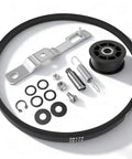 Washer Idler Pulley Kit With Lever And 27 Inch Belt Tensioner For Alliance Laundry Systems Speed Queen Huebsch Primus Unimac Ipso Cissell Econo Washers Replace 959P3 38174 38225p UNMC959P3 202032, black belt and hardware