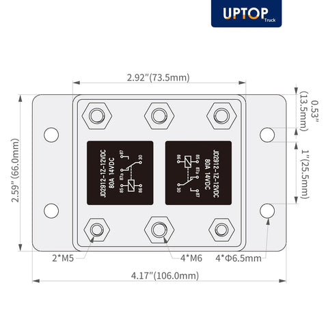 12V Forward And Reverse Relay Module For Tarp Systems, Winch Motors, Hoists, Snow Plows And Lifts, Replaces 5541100 ATP0110