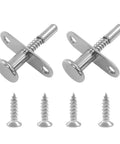 Heavy Duty Stainless Steel Loaded Spring Latch 6.5 By 50 Mm 2 Piece Pack For Cabinets And Doors with screws.