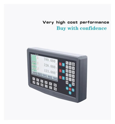Digital display of Beefed-Up 3 Axis Digital Readout Kit With Linear Scale Encoders For Mills Lathes And CNC Machines, 0.005mm Resolution DRO System