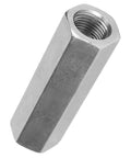 GOTOTO 1/4 Inch BSPP Female Hose Connector Fitting Made From Solid 304 Stainless Steel With Hex Thread For Garden Hose Water Pipe Repair And Outdoor Watering Rig Kit, angled view