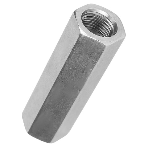 GOTOTO 1/4 Inch BSPP Female Hose Connector Fitting Made From Solid 304 Stainless Steel With Hex Thread For Garden Hose Water Pipe Repair And Outdoor Watering Rig Kit, angled view