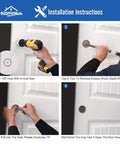 Installation of Four Pack Black Closet Door Finger Pulls With Easy Snap In Installation for Bypass Sliding Doors.