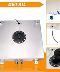 Universal 15 Gallon Aluminum Fuel Cell Tank With Cap And Level Sender Anti Slosh Foam Lightweight Durable 60L details