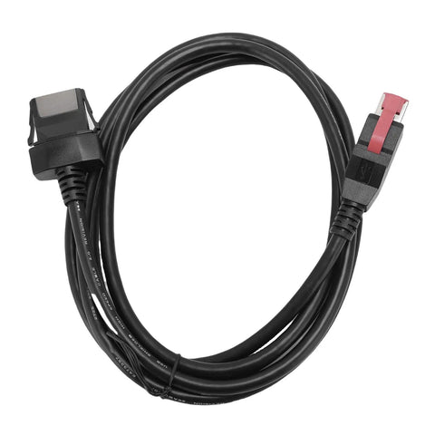 USB Barcode Scanner Cable For POS Systems And Printers, Durable PVC 5.9ft USB Cord, coiled with connectors visible.