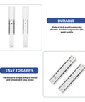 Two Pack Heavy Duty Drawer Slides For Cabinets Extended Rails With Alloy Construction Bidirectional Smooth Sliding Tracks Durable Mini Cabinet Hardware For Small Spaces 10x1.6cm Size, shown with focus on durability and ease of installation.