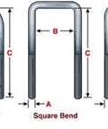 Four Half Inch U Bolts Trailer Leaf Spring Mount Kit For Three Inch Round Axles Fits 5200 Pound And 6000 Pound Axles Includes U Bolts Plates And Nuts Three By Six And One Half Inch GD Finish Beefed Up Ready To Roll, bend style chart