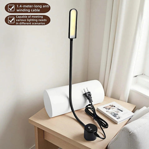 30 LED Sewing Machine Light With Strong Magnetic Base And Fully Flexible Silicone Neck Task Lamp on a wooden table