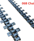 Get The 06B-1 Single Strand Industrial Conveyor Chain At 9.5mm Pitch And 1.5 Meter Length For Heavy Duty Machine Transmission. Steel links and plates.