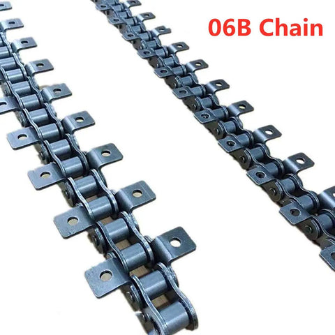 Get The 06B-1 Single Strand Industrial Conveyor Chain At 9.5mm Pitch And 1.5 Meter Length For Heavy Duty Machine Transmission. Steel links and plates.