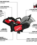 Heavy Duty 14 Inch Cordless Power Cut Off Saw Built Like A Tank for cutting with 14-inch blade and electric features.