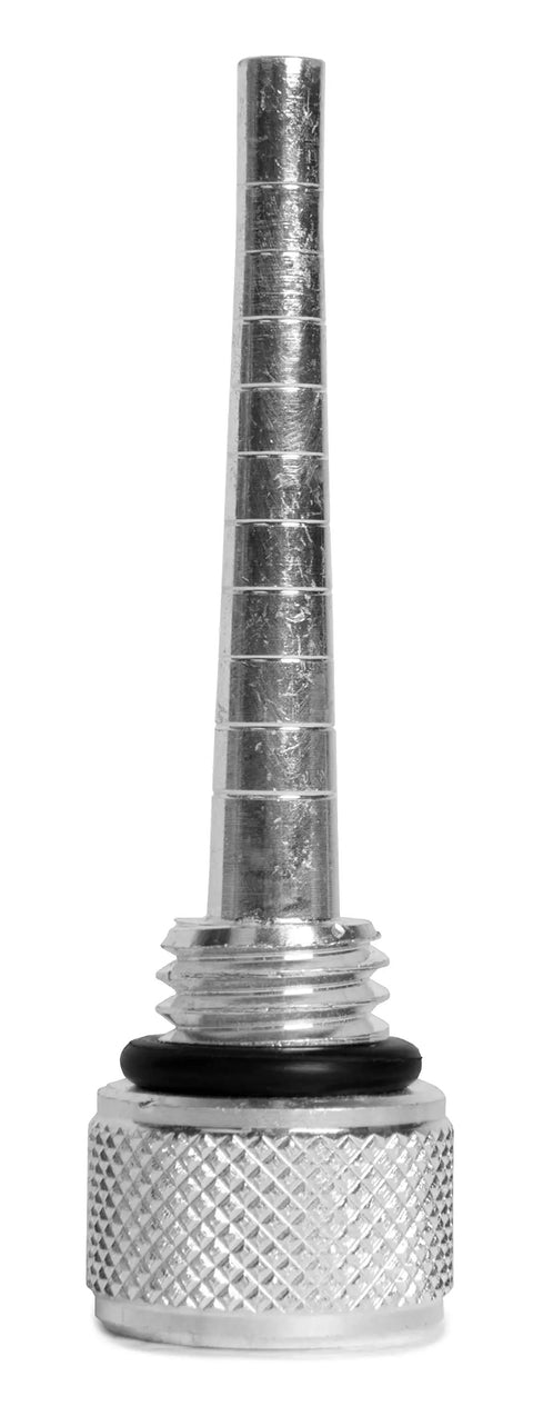 Magnetic Oil Dipstick, Extra Long 3.7 Inch Overall With 2.5 Inch Dipstick, M18-2.5 Threading, Black Finish, vertical view