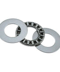 Thrust needle roller bearings set with TRA815 washers - 2 bearings + 4 washers, 1/2 in bore, 15/16 in OD